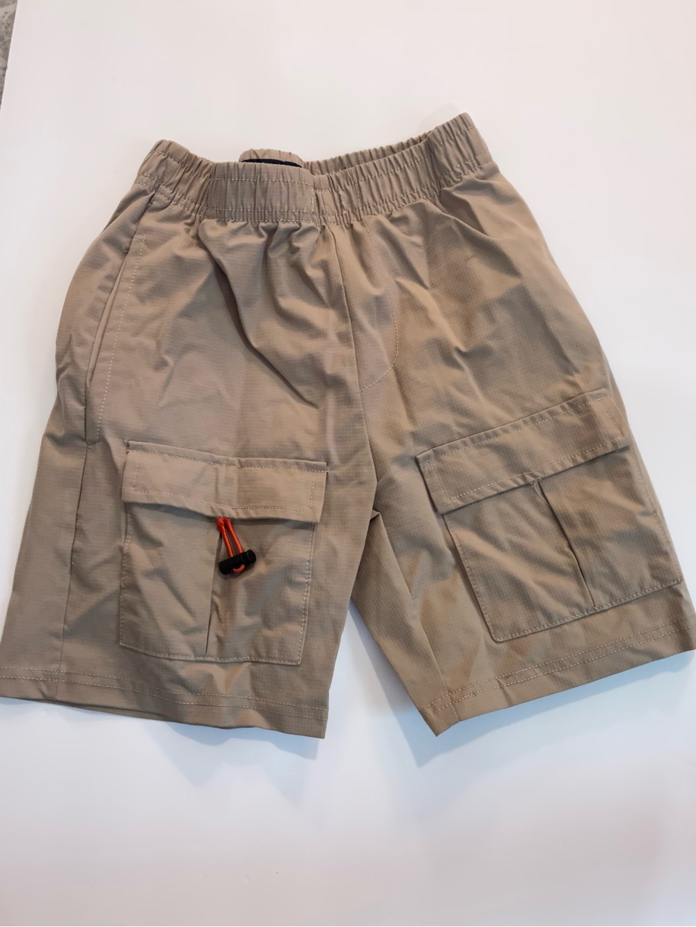 Nomad Khaki Cargo Shorts with Elastic Waist